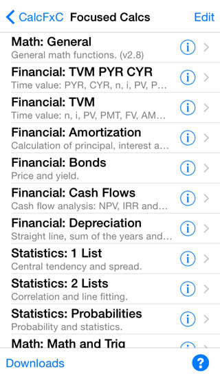calculator list