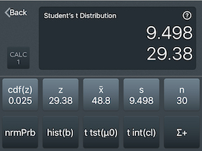 Student t Distribution Screen Student t Distribution Screen