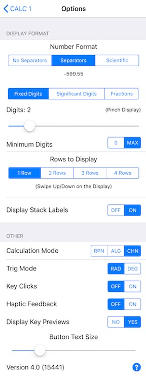 options view