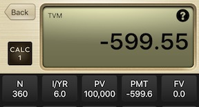 Key preview example for TVM calculator